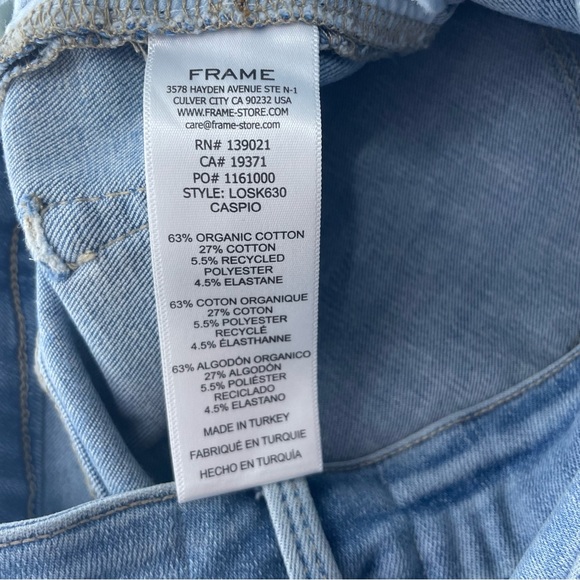 FRAME DENIM NWT LE ONE SKINNY BLUE JEANS CASPIO MID-RISE SKINNY FIT - Picture 11 of 14